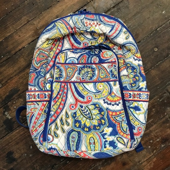 Vera Bradley Retired Paisley Backpack Quilted - Picture 1 of 5